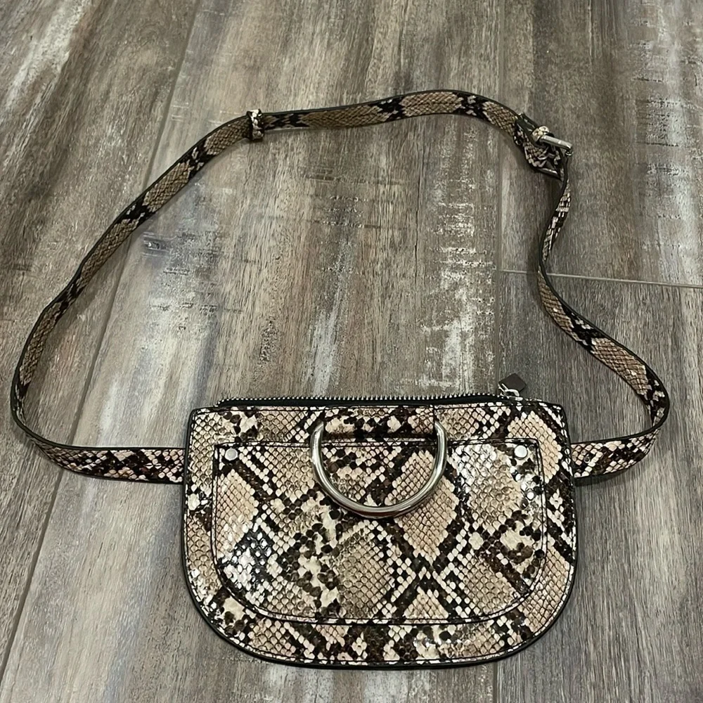 ZARA Snake Print Python Belt Bag Fanny Pack